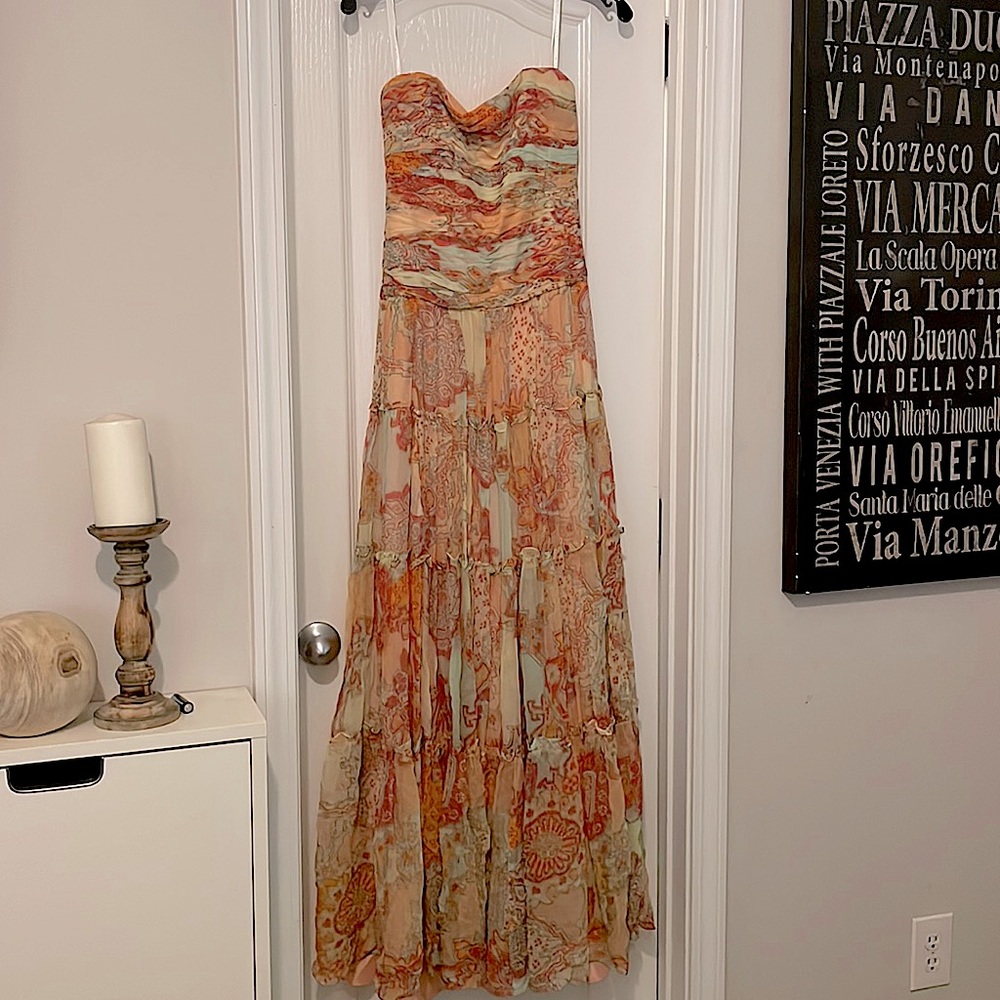 Summer strapless maxi dress
